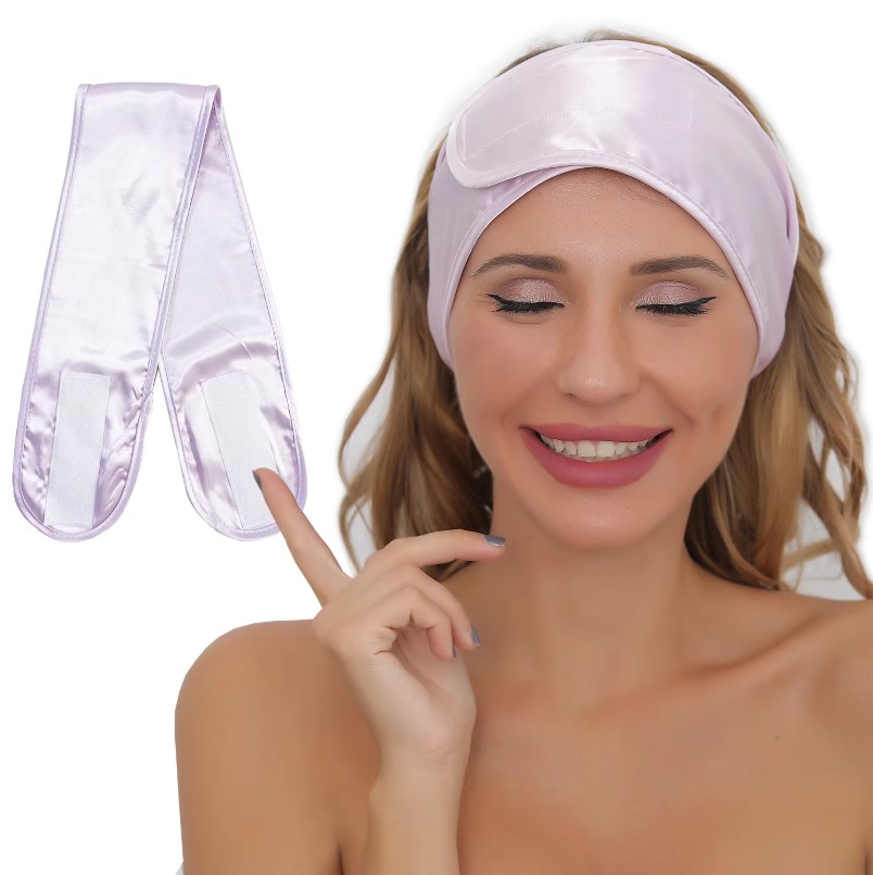Home Textiles Face Towel - Bandeau de spa réglable en satin