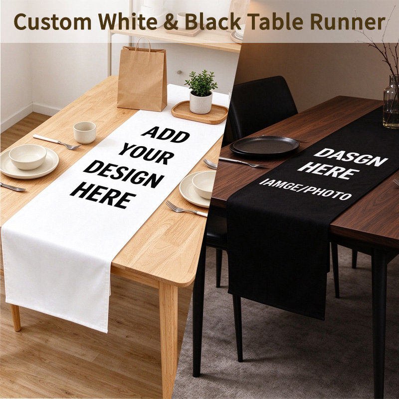 Chemin de table noir/blanc per - Home Textiles Usa avis et prix