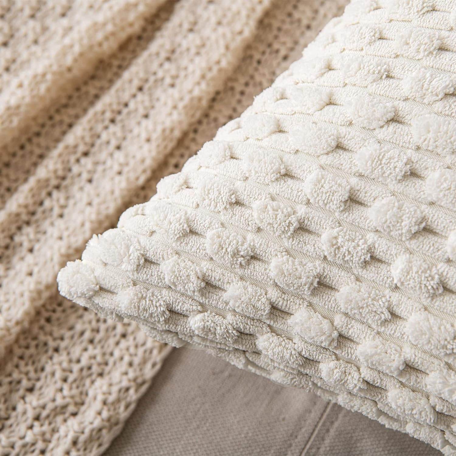 Housse de coussin rayée en vel - Pillow Insert 18X18 avis et prix