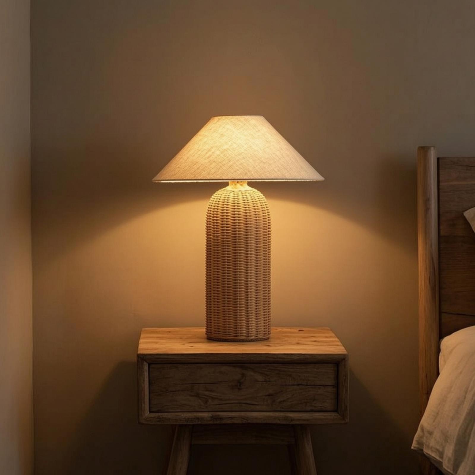 Lampe de chevet avec base en r - Home Textile avis et prix