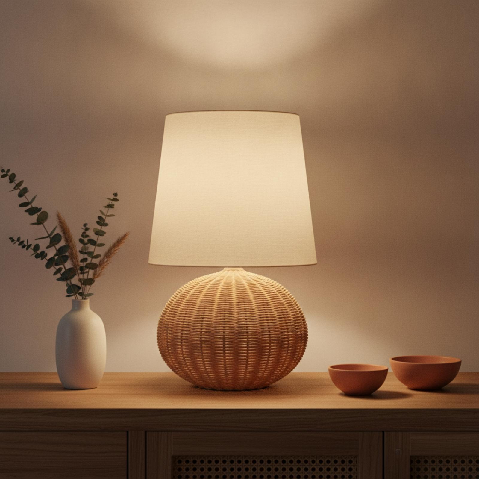Lampe de chevet avec base en r - Home Textile avis et prix