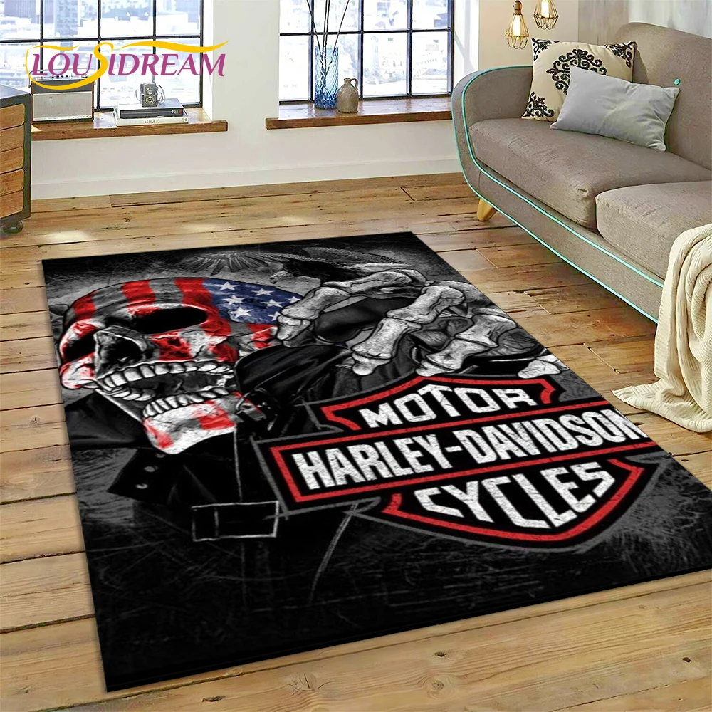Tapis avec logo de moto Harley - Home Textiles Sale avis et prix