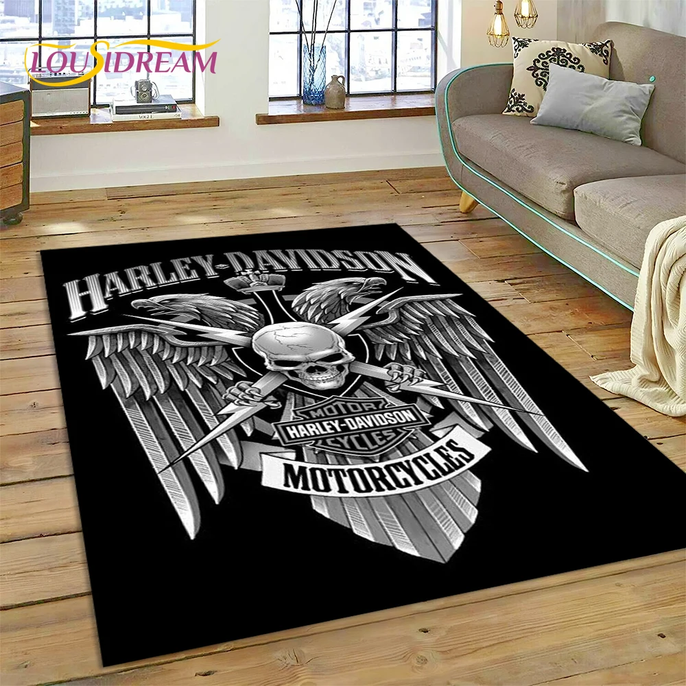 Tapis avec logo de moto Harley - Home Textiles Sale avis et prix