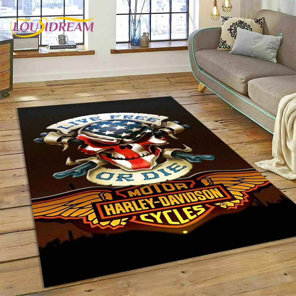 Tapis avec logo de moto Harley - Home Textiles Sale avis et prix