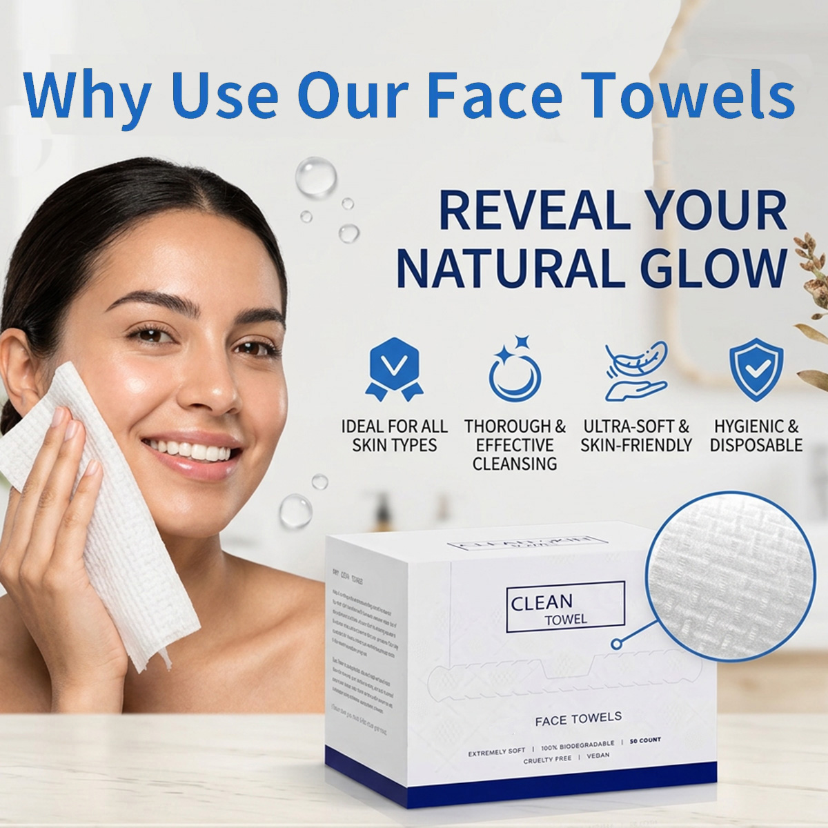 50 pièces/boîte, serviettes je - Home Textiles Face Towel avis et prix