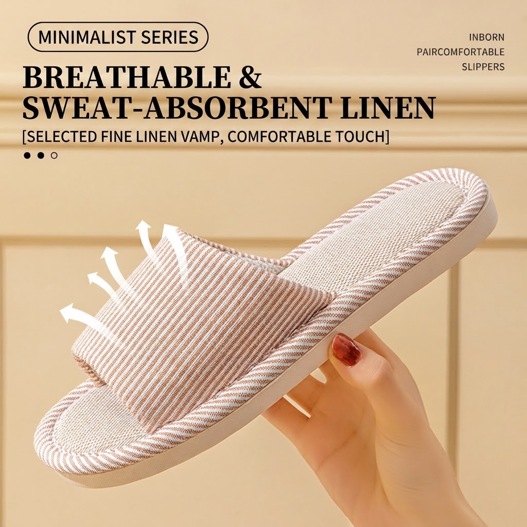 Chaussons en lin respirant pou - Home Textile avis et prix