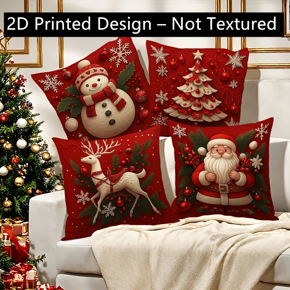 2 housses de coussin de Noël,  - Pillow Insert 18X18 avis et prix