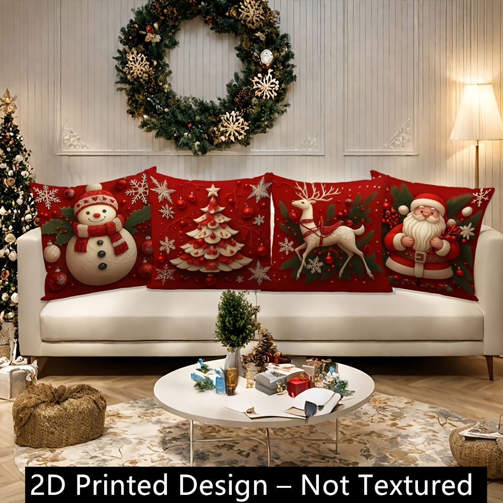 2 housses de coussin de Noël,  - Pillow Insert 18X18 avis et prix